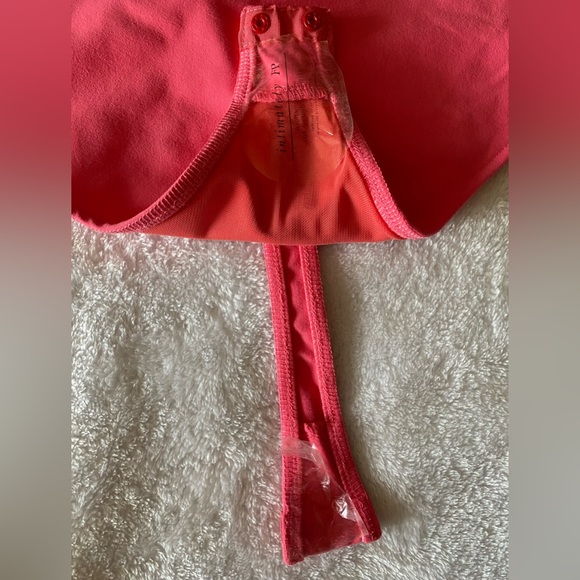 NWT FP Intimately “Keep it Sleek V Neck Thong” Salmon Bodysuit Sm Electr… - Picture 10 of 15